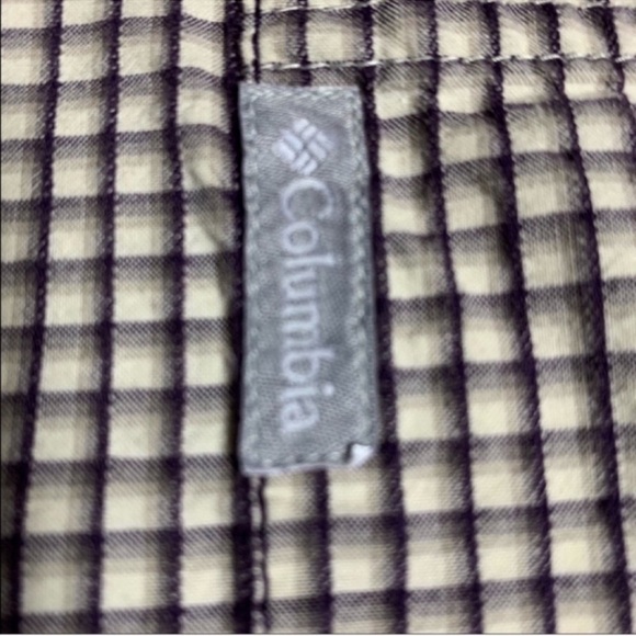 Columbia brown and cream plaid button down shirt - Picture 2 of 6